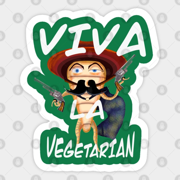 Viva la vegetarian Sticker by Ace13creations